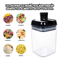 Recipiente Organizador Hermetico Set X7 Granos y Cereales
