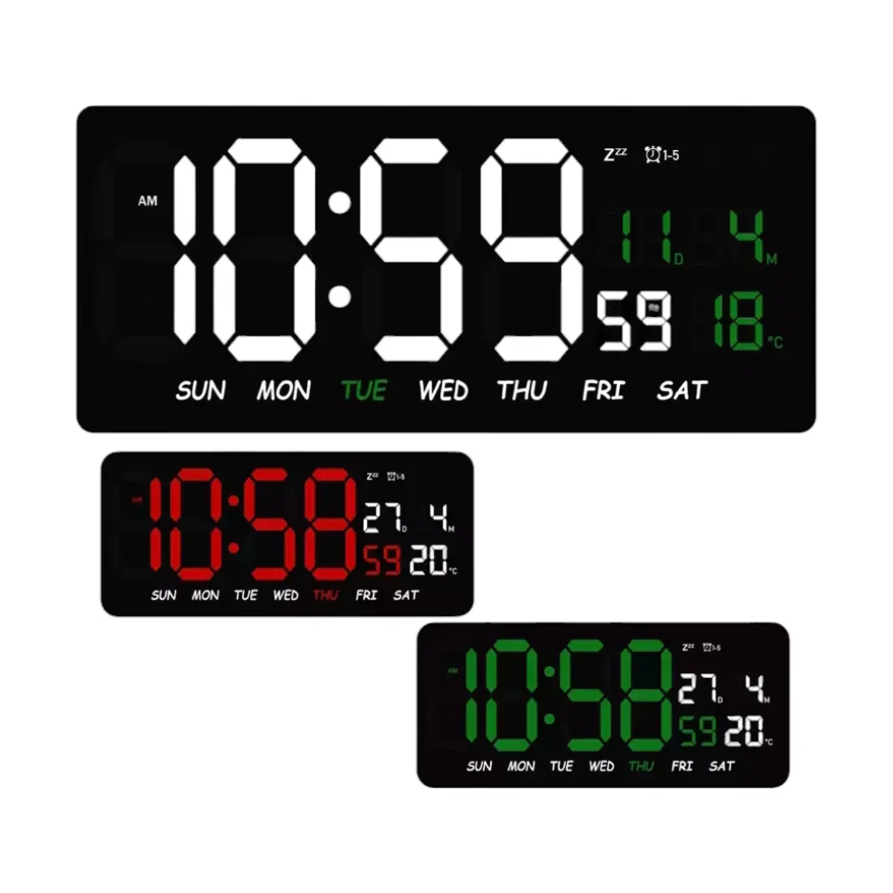 Reloj Candelario Digital LED Multicolor Moderno Pared y Escritorio