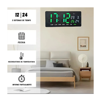Reloj Candelario Digital LED Multicolor Moderno Pared y Escritorio