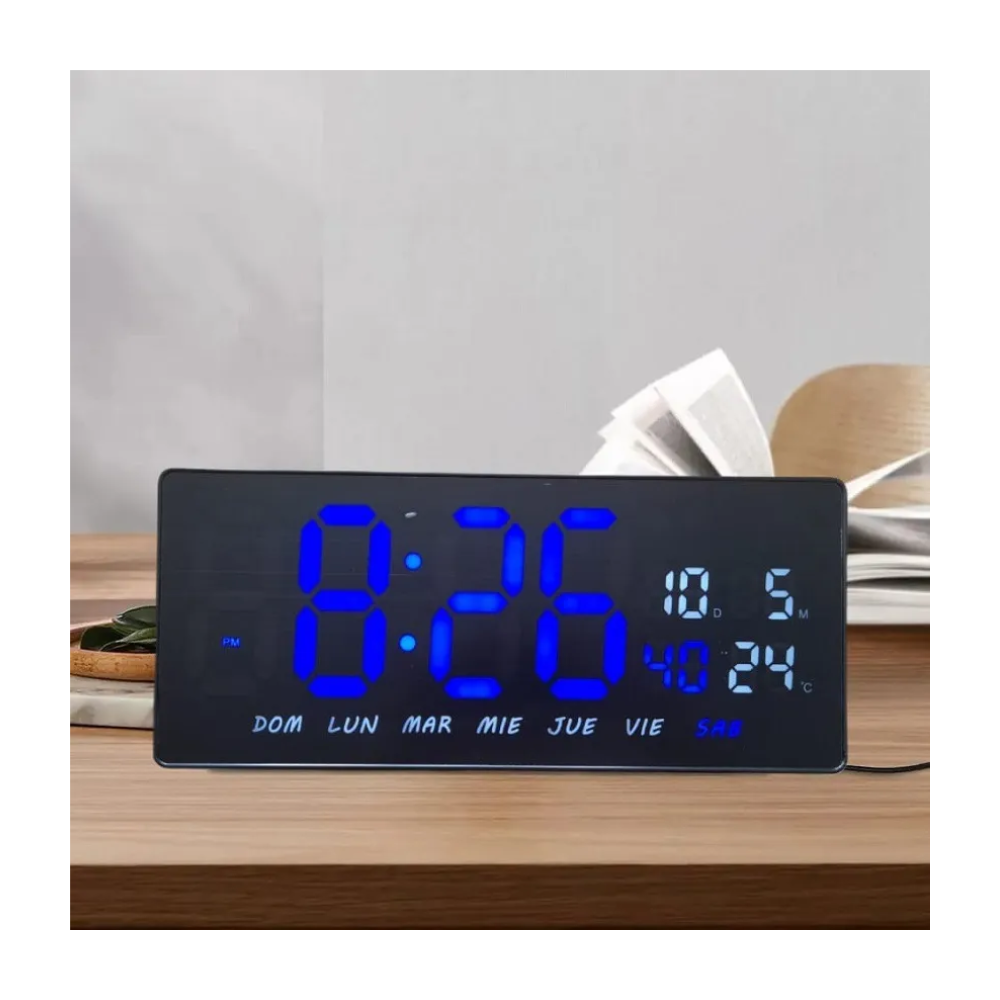 Reloj Candelario Digital LED Multicolor Moderno Pared y Escritorio