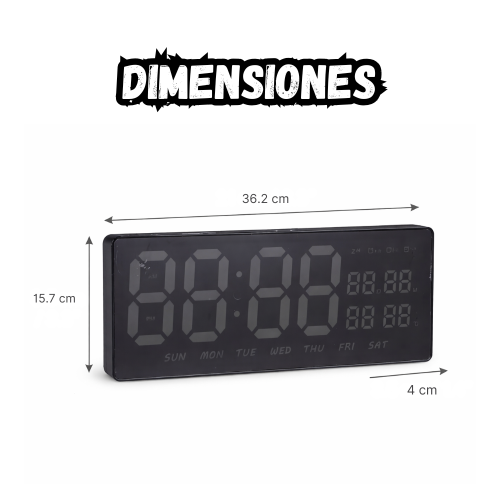 Reloj Candelario Digital LED Multicolor Moderno Pared y Escritorio
