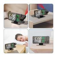 Reloj Despertador Digital Con Proyeccion 180° Pantalla Led