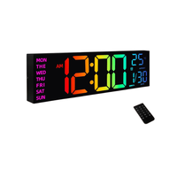 Reloj Digital LED Multicolor Con Control Remoto Fecha Alarma