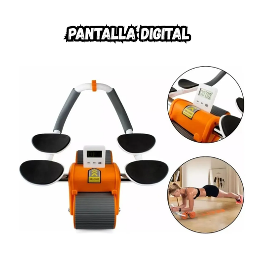 Rodillo Abdominal Doble Rueda Con Temporizador Ejercicio Casa