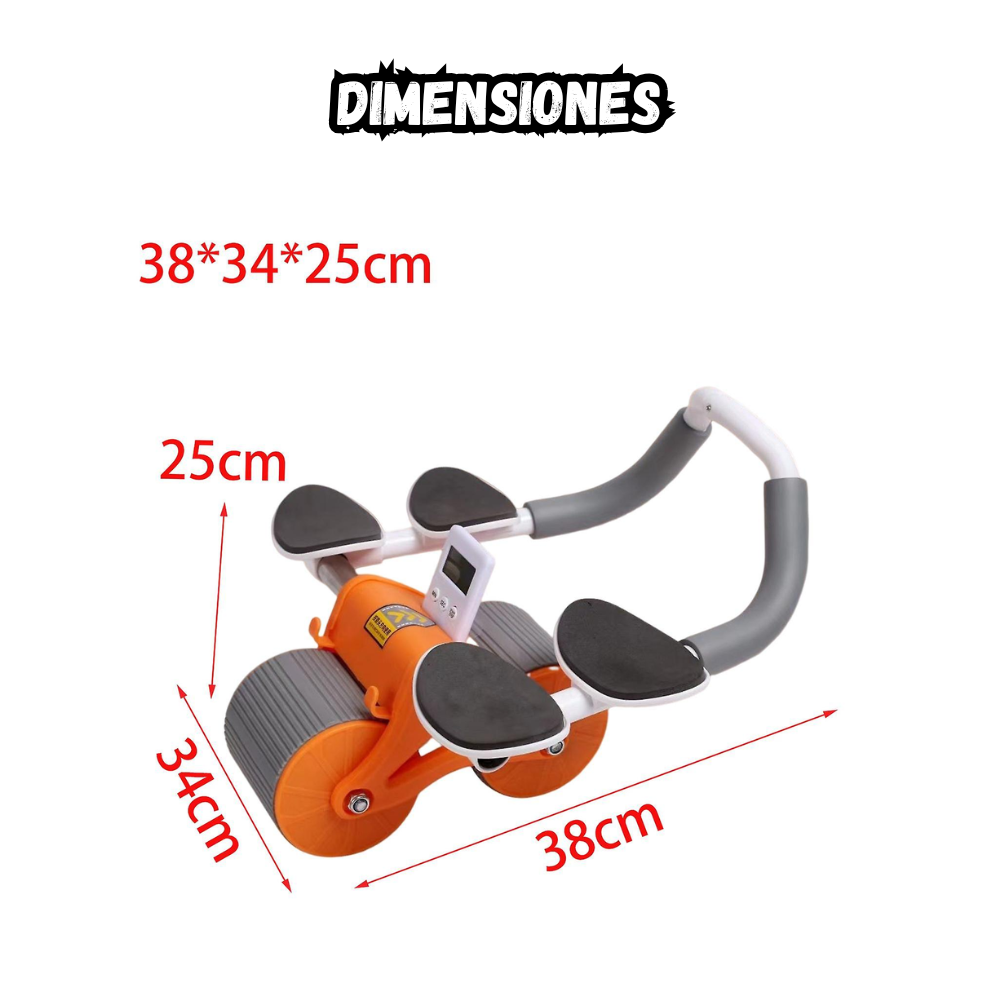 Rodillo Abdominal Doble Rueda Con Temporizador Ejercicio Casa
