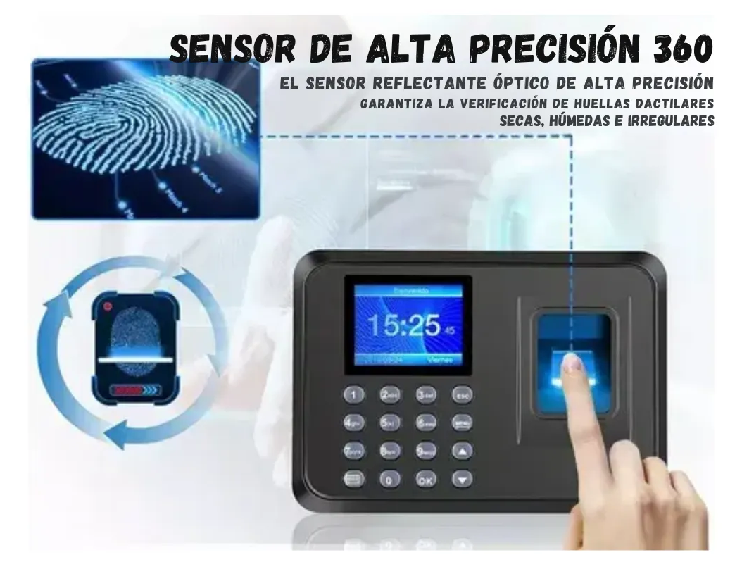 Control Asistencia Huella Biométrico Reloj Empleados Digital