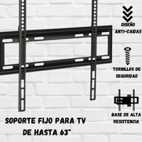 Soporte De Pared Para Tv 26 - 63 Mt-146 Color Negro