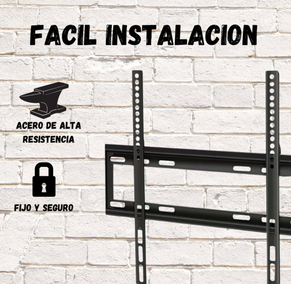 Soporte De Pared Para Tv 26 - 63 Mt-146 Color Negro