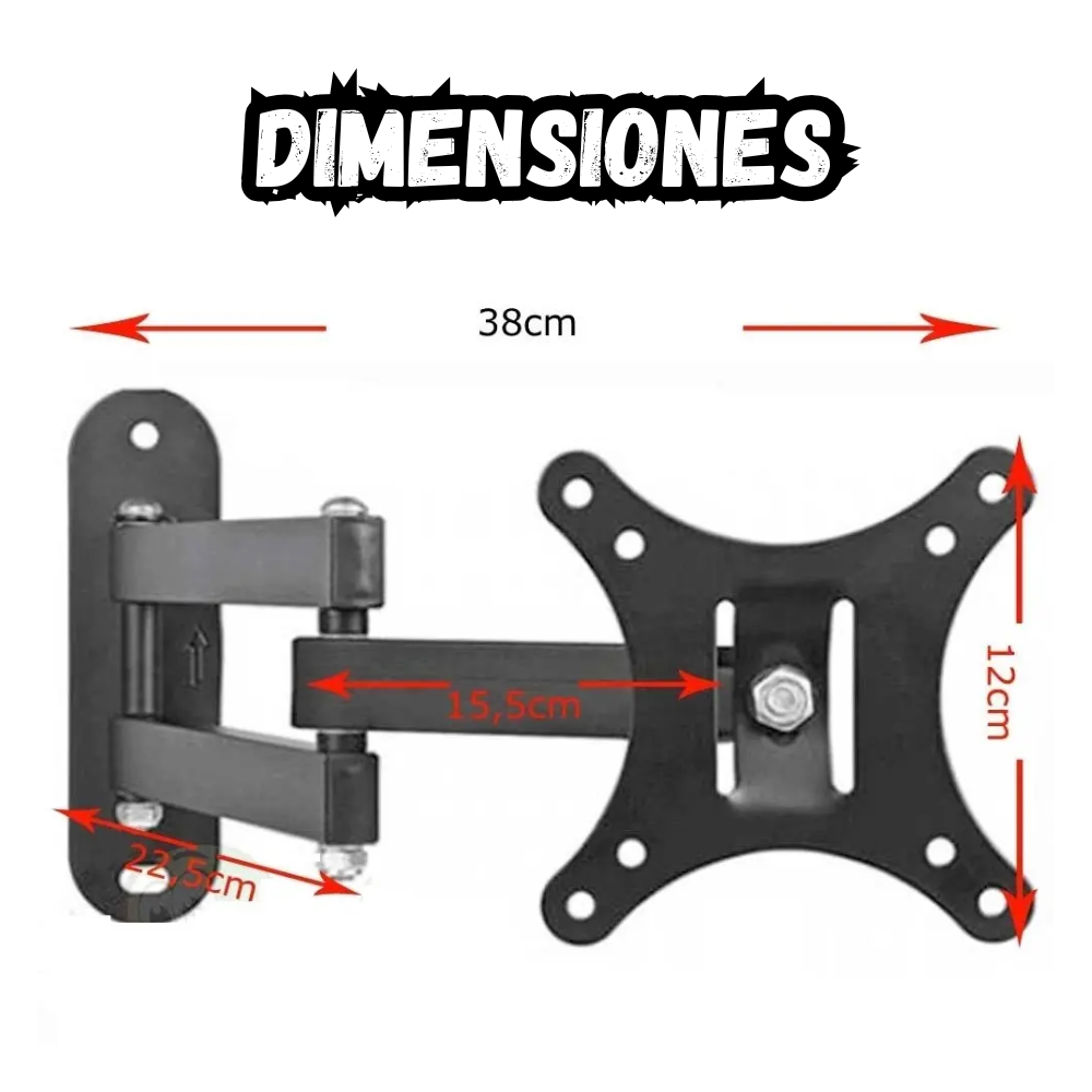 Soporte Base De Pared Brazo Para Tv 10 A 32 Pulgadas HDL-118