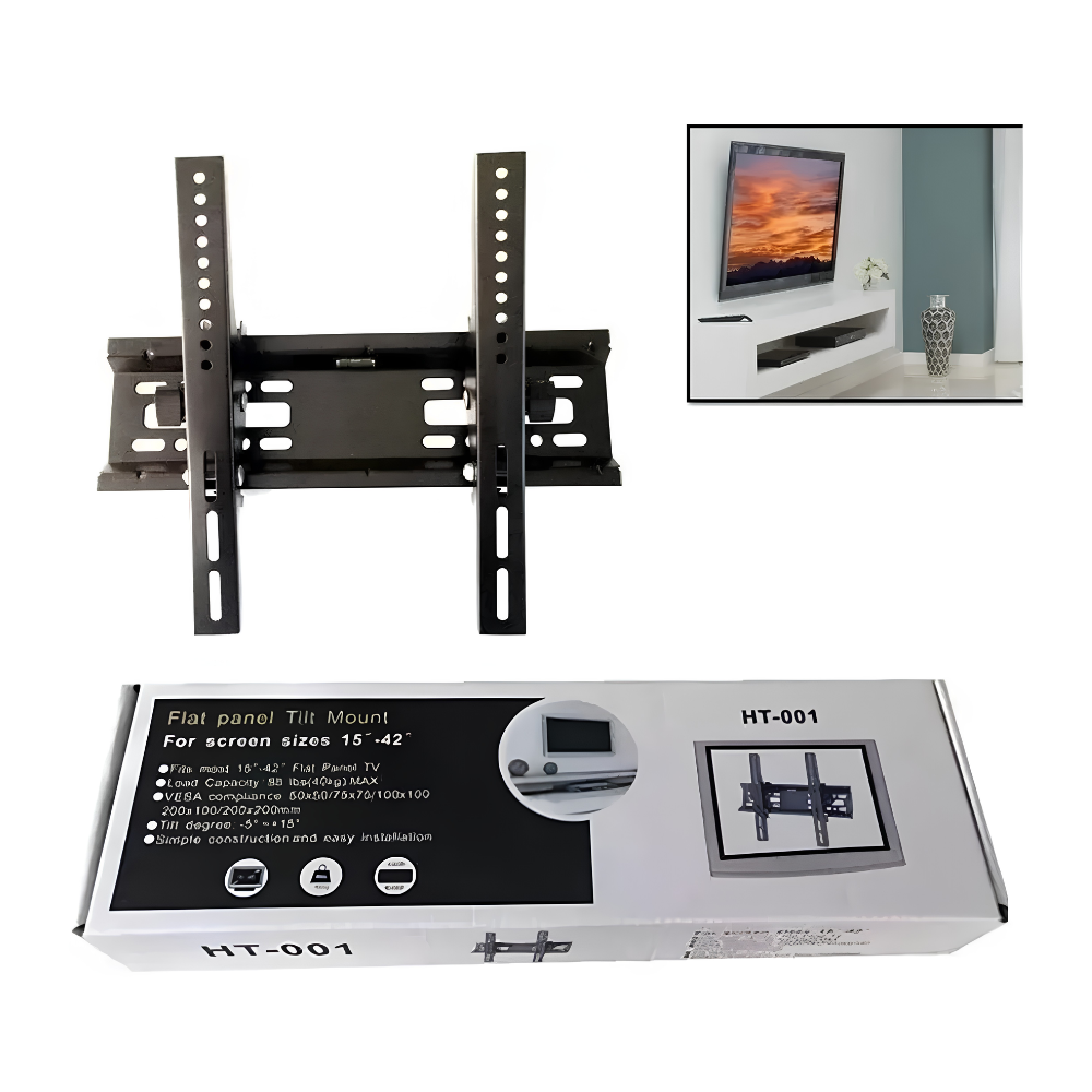 Soporte Inclinable De Pared Fijo Para TV De 15 a 42 Pulgadas HT-001