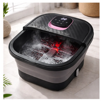 Tina Electrica Spa Pies Calentador Automatico Burbuja Masaje Negro 110v