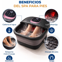 Tina Electrica Spa Pies Calentador Automatico Burbuja Masaje Negro 110v