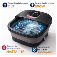 Tina Electrica Spa Pies Calentador Automatico Burbuja Masaje Negro 110v