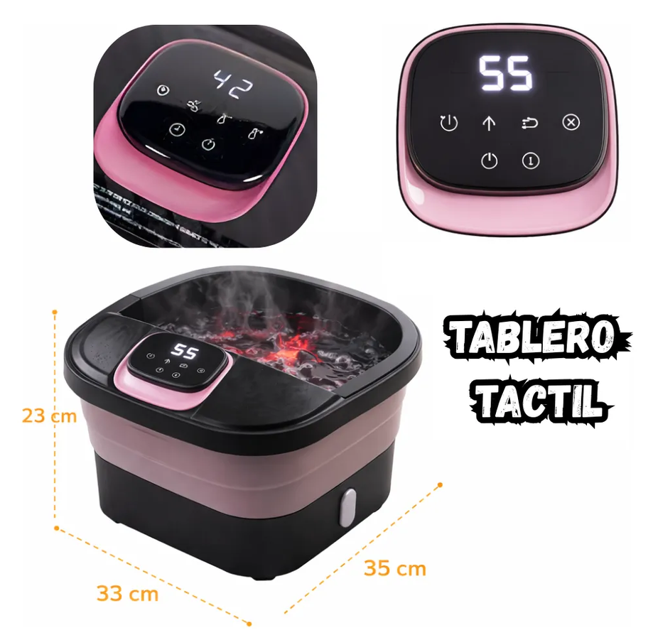 Tina Electrica Spa Pies Calentador Automatico Burbuja Masaje Negro 110v