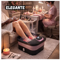 Tina Electrica Spa Pies Calentador Automatico Burbuja Masaje Negro 110v