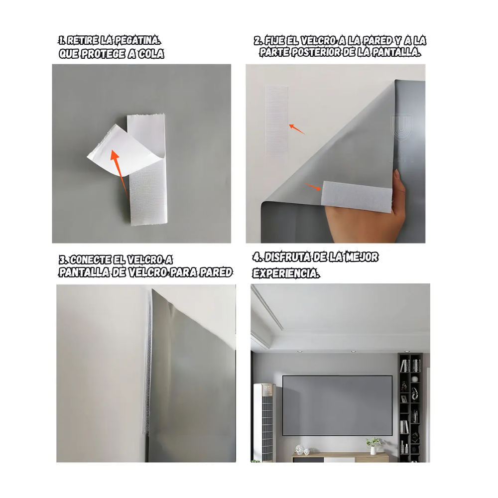 Tela de proyeccion tecnologia Anti-Luz 130 Pulgadas HD Full HD
