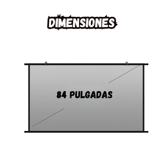 Telon De Proyeccion De 84 Pulgadas 16:9 HD Tecnologia Anti-Luz