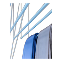 Tendero de ropa retráctil techo aluminio 5 tubos ajustable
