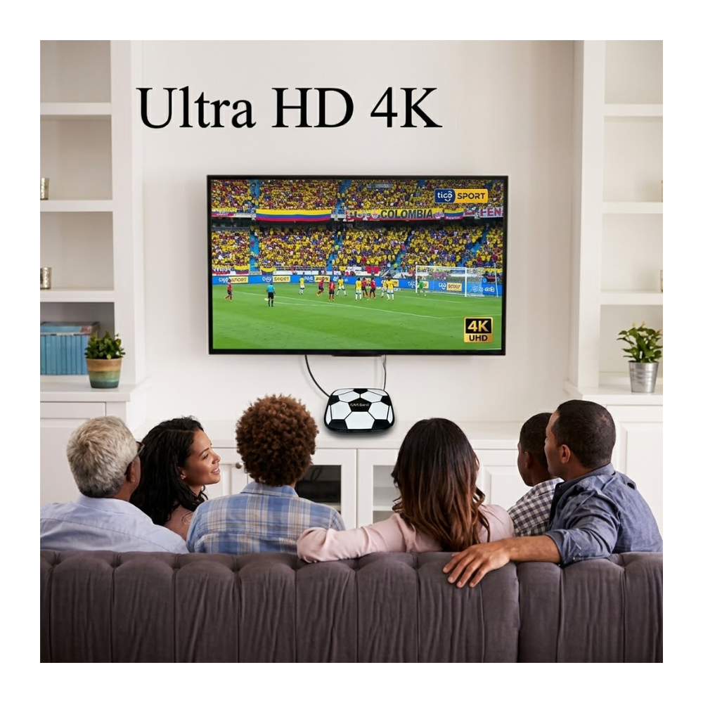 Tv Box Android 4K Ultra Hd MX10 Box S Diseño Balón Fúbol