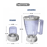 Repuesto Vaso De Licuadora 1,5 lts y Picador Plastico
