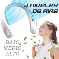 Ventilador de cuello Personal Portatil  Recargable 3 Velocidades