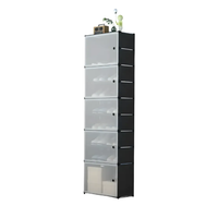 Zapatero Vertical Modular Doble Resistente 5 Niveles Con Tapa