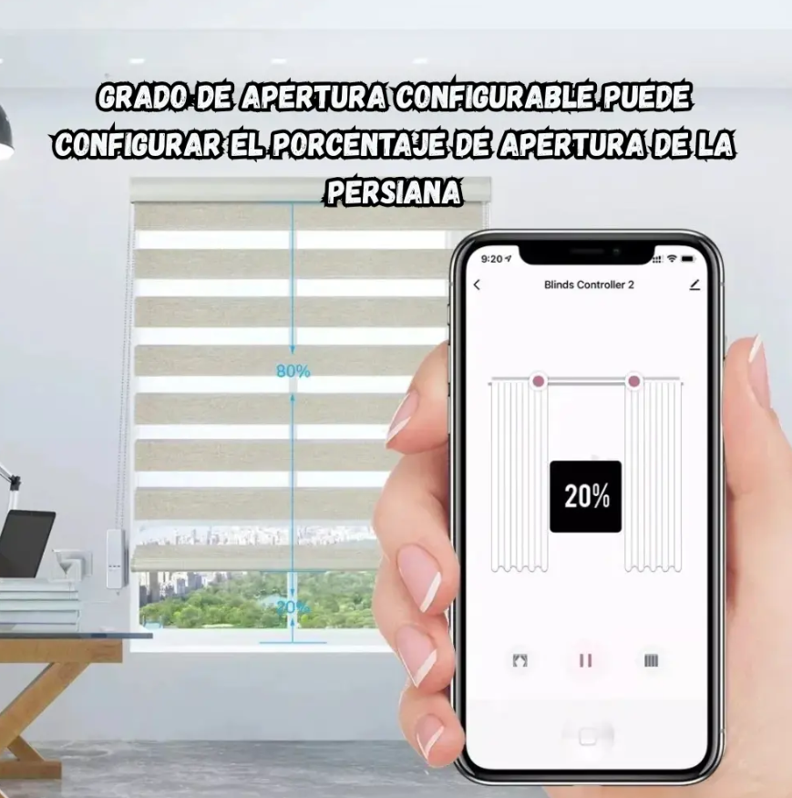 Motor Inteligente Wifi Cortinas Persianas Blackout Tuya App