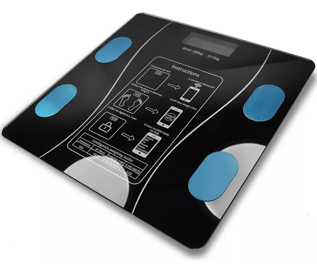 Báscula De Peso Electrónica Vidrio Inteligente Con Bluetooth