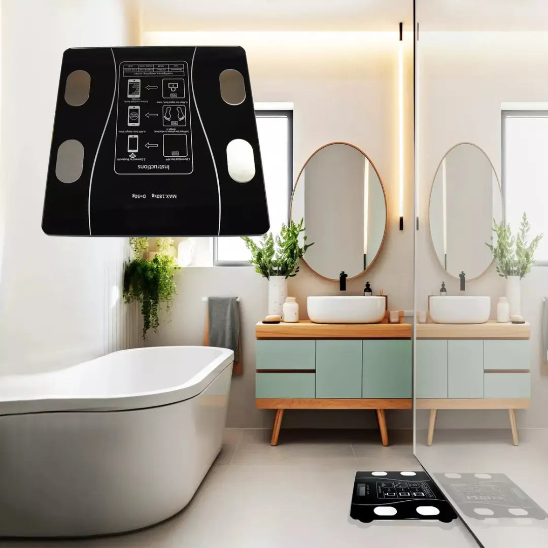 Báscula De Peso Electrónica Vidrio Inteligente Con Bluetooth