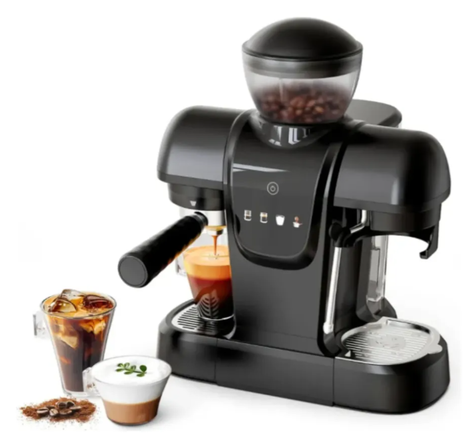 Cafetera Espresso Profesional Con Molino Y Espumador 20 Bar