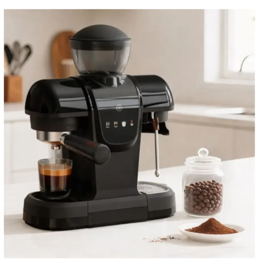 Cafetera Espresso Profesional Con Molino Y Espumador 20 Bar