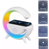 Lampara Inteligente Rgb Cargador Altavoz Bluetooth Reloj