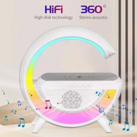 Lampara Inteligente Rgb Cargador Altavoz Bluetooth Reloj