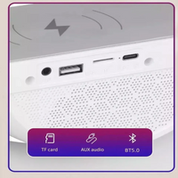 Lampara Inteligente Rgb Cargador Altavoz Bluetooth Reloj