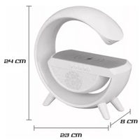 Lampara Inteligente Rgb Cargador Altavoz Bluetooth Reloj