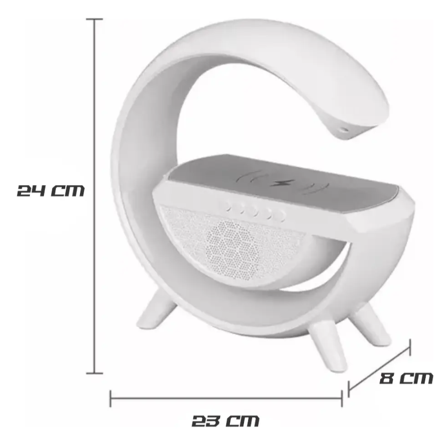 Lampara Inteligente Rgb Cargador Altavoz Bluetooth Reloj