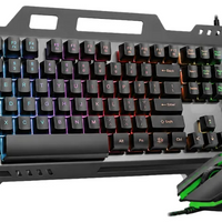 Combo teclado mouse gamer retroiluminado alambrico
