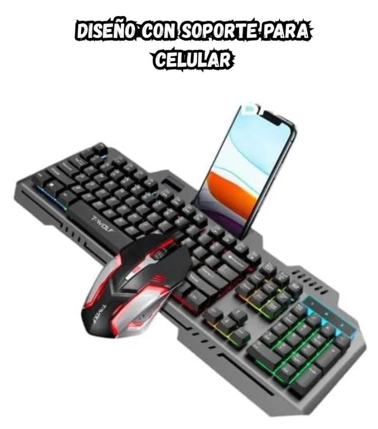 Combo teclado mouse gamer retroiluminado alambrico