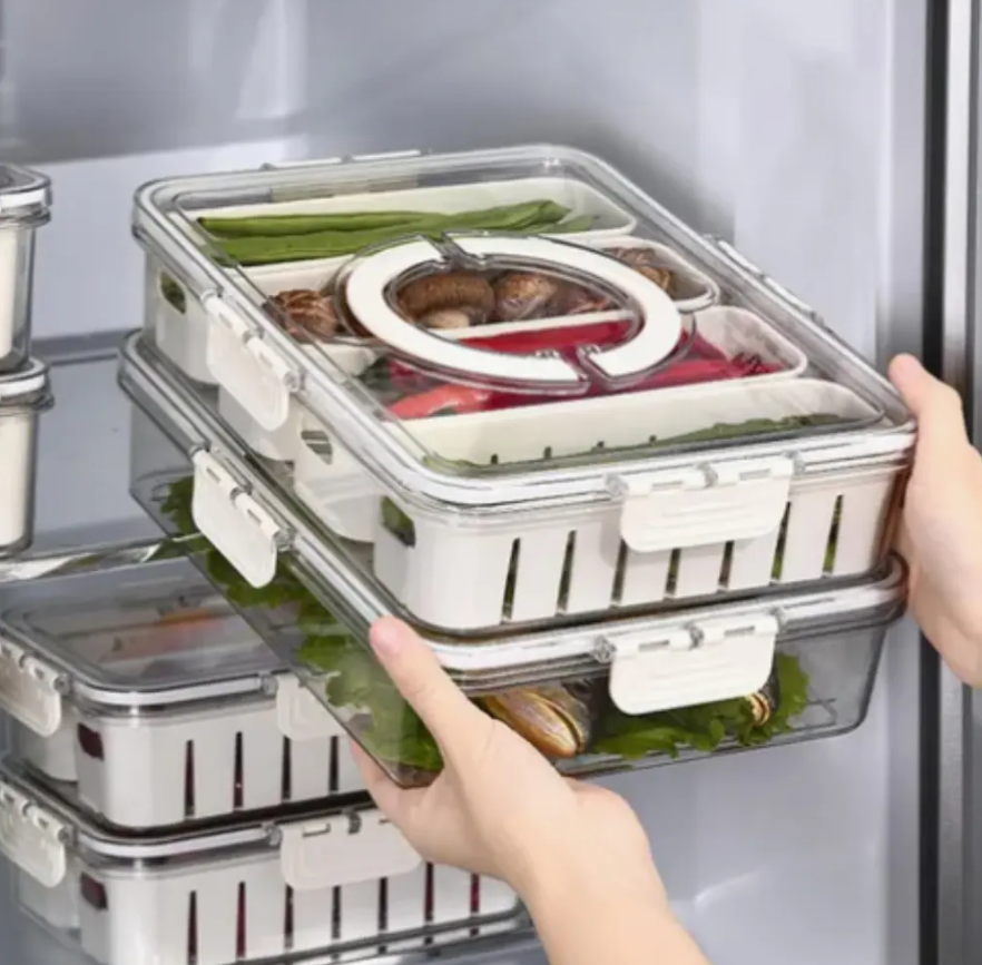 Caja Almacenar Alimentos Compartimientos Extraíbles Nevera