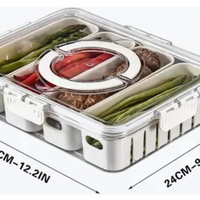 Caja Almacenar Alimentos Compartimientos Extraíbles Nevera