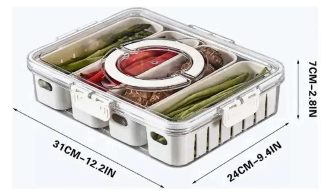 Caja Almacenar Alimentos Compartimientos Extraíbles Nevera