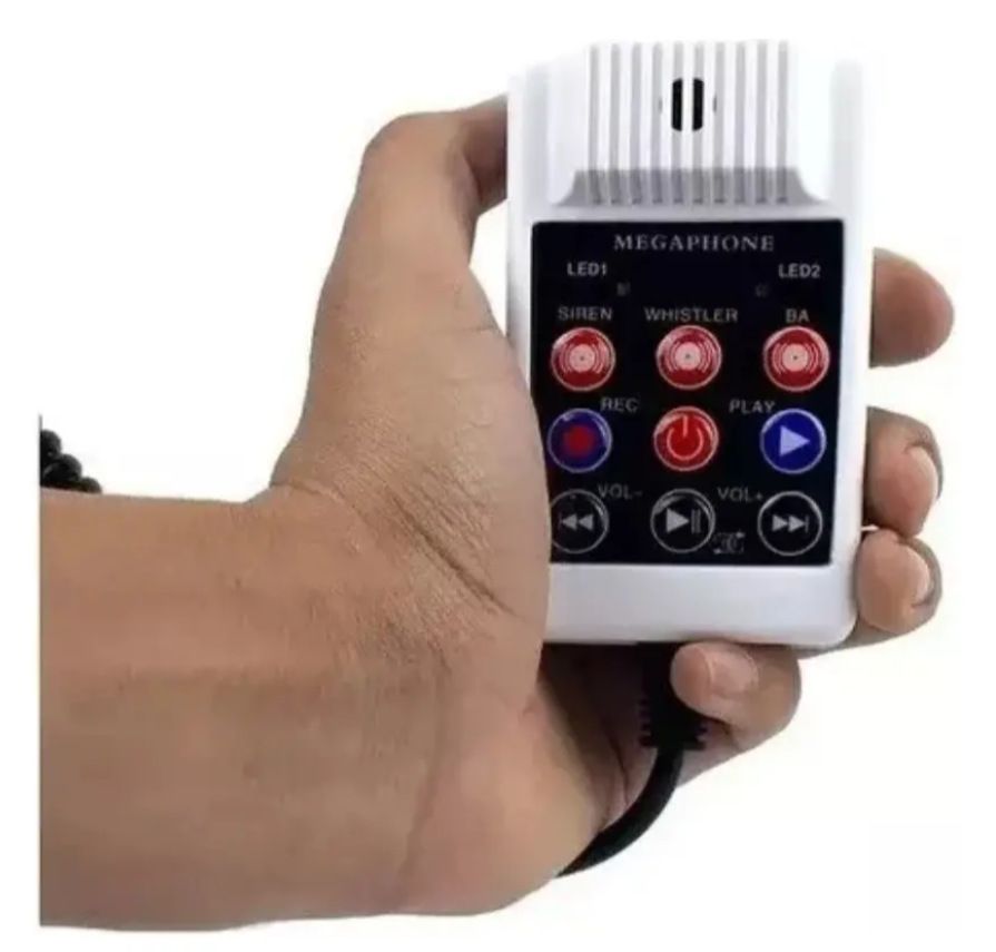 Megáfono Grabador Voz Recargable Mp3 Usb Bluetooth Sd Er66-b
