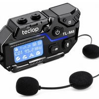 Intercomunicador RGB Bluetooth M8 Radio FM Recargable Casco