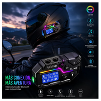 Intercomunicador RGB Bluetooth M8 Radio FM Recargable Casco