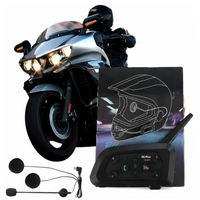 Intercomunicador De Moto Para Casco 1.2 km Bluetooth V6Plus