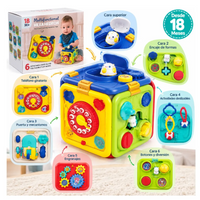 Cubo Didáctico Multifuncional 6 En 1 Bebé Luces Sonido