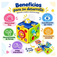 Cubo Didáctico Multifuncional 6 En 1 Bebé Luces Sonido