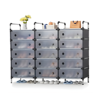 Zapatero Triple Con Tapa Anti Polvo Organizador Metálico