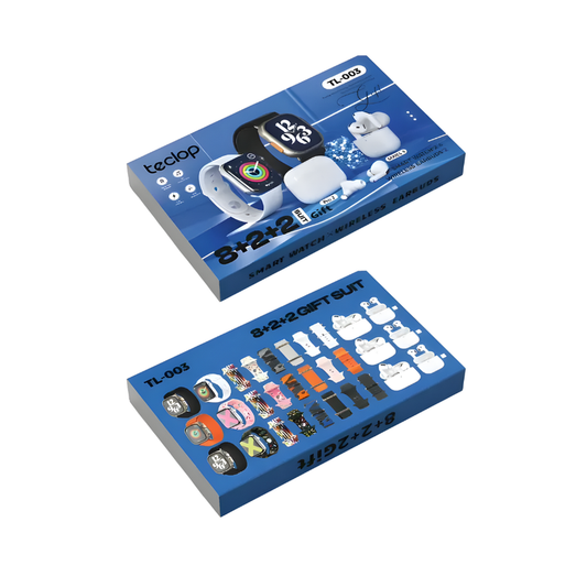 Combo 2 Smartwatch + 2 Audifonos + 8 Pulsos Kit Tl-003