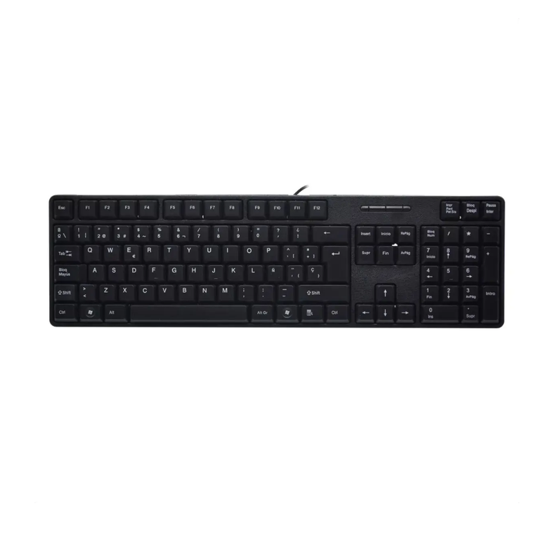 Teclado Usb Tj-818 Ergonómico Español Para Oficina Pc
